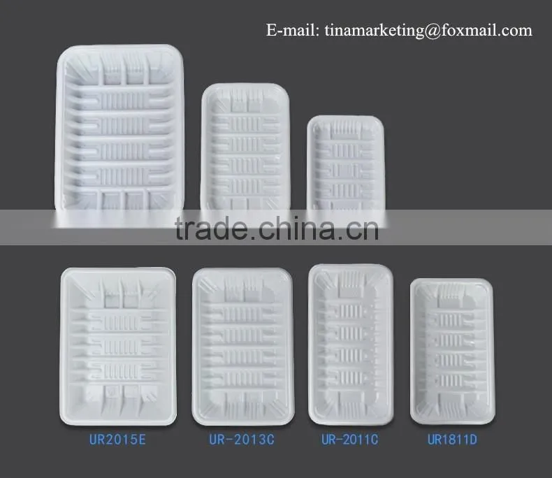 PP/PS/BOPS High Quality Disposable Supermarket Food Packaging Tray for Fresh Meat, Fruit, Vegetable Manufactory Price