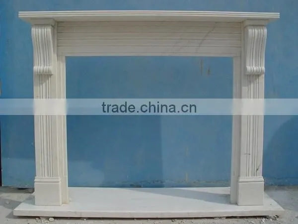 Alibaba website natural white marble gas fireplace