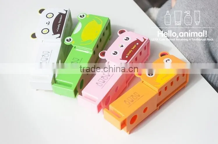 CY060 Lovely Animal Toothbrush Holder Family Use Suction Cup Toothbrush Box