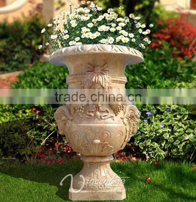 Noble Style Large Garden Marble Flowerpot