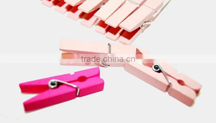 pretty wooden material decorated clip of colorful craft mini clothes peg