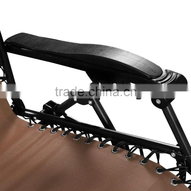Factory supply the customized coffee zero gravity folding chair with the cup holder for relax for hot sale