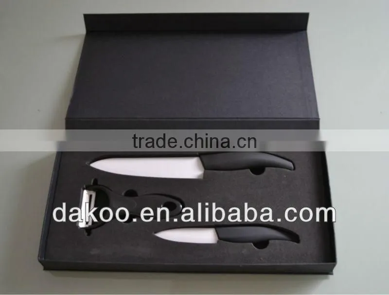 3"+6"+Peeler Ultra Sharp Kitchen Ceramic Cutlery Knives Set With Gift Box Package