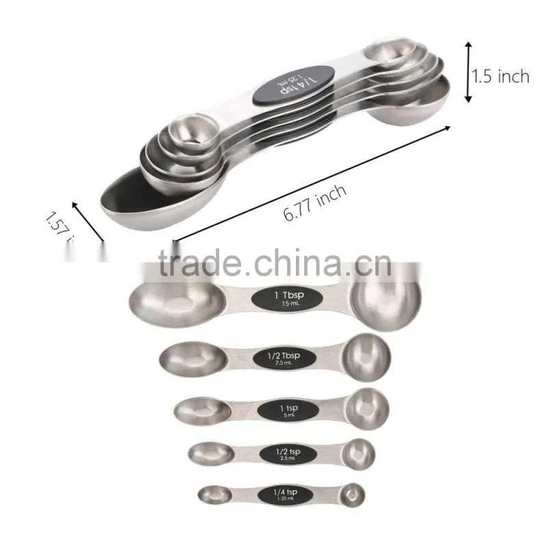 Hight Quality 403 Stainless Steel Magnetic Measuring Scoop Set