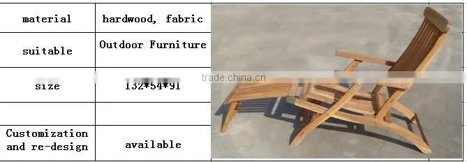 deck chair & wooden beach chair & folding beach chair with table set
