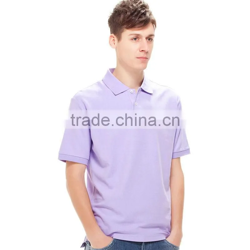 Combed cotton pique polo shirts/cotton spandex polo collar shirt/Soft polo T-shirt