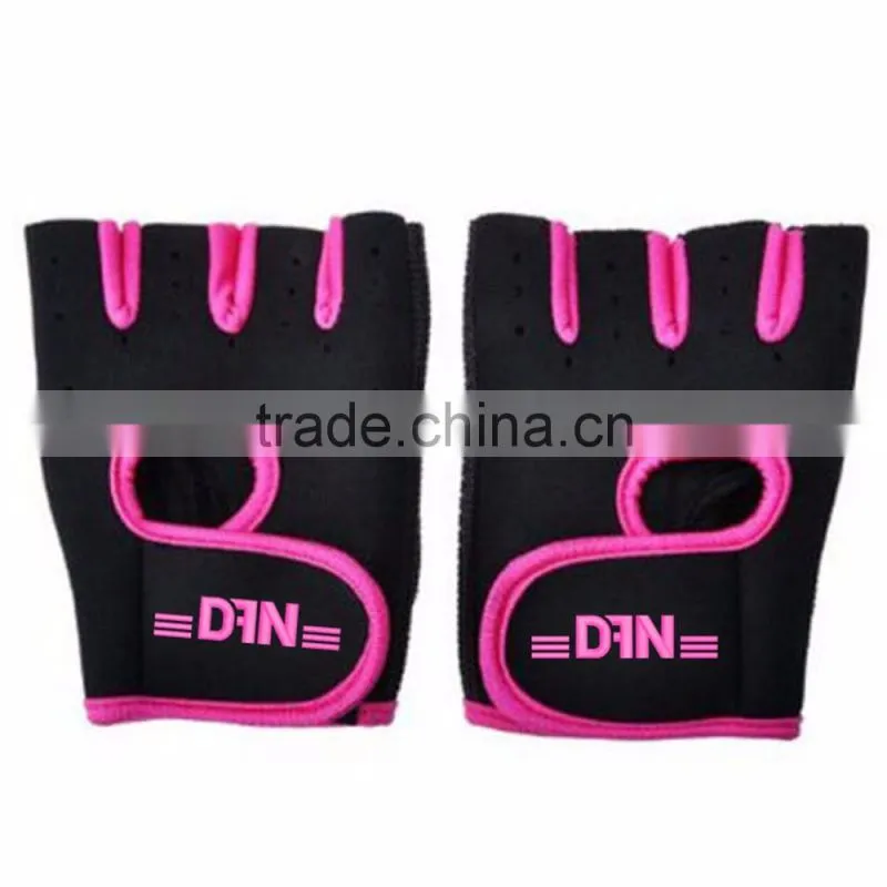 Professional Custom Weight Lifting Gloves with Embroidery Silicon Printing