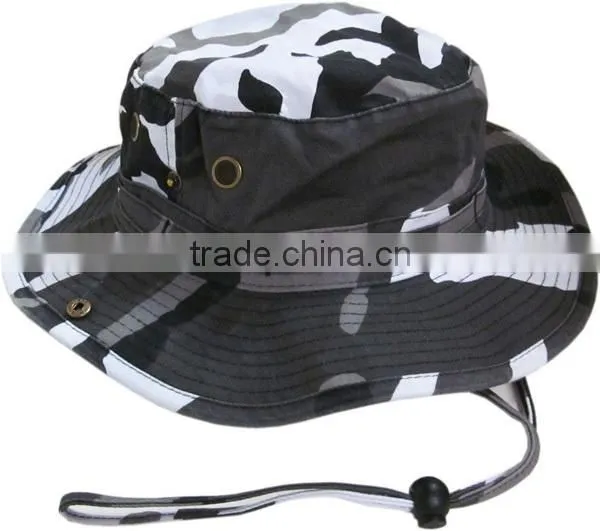 Cotton cool blank custom camo bucket hat