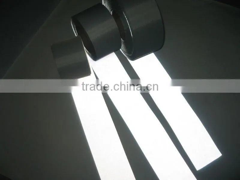 high quality low price 100% polyester full size reflective fabric tape