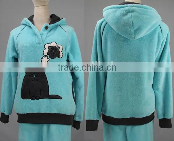 Best selling soft coral fleece women funny printed animal pajamas