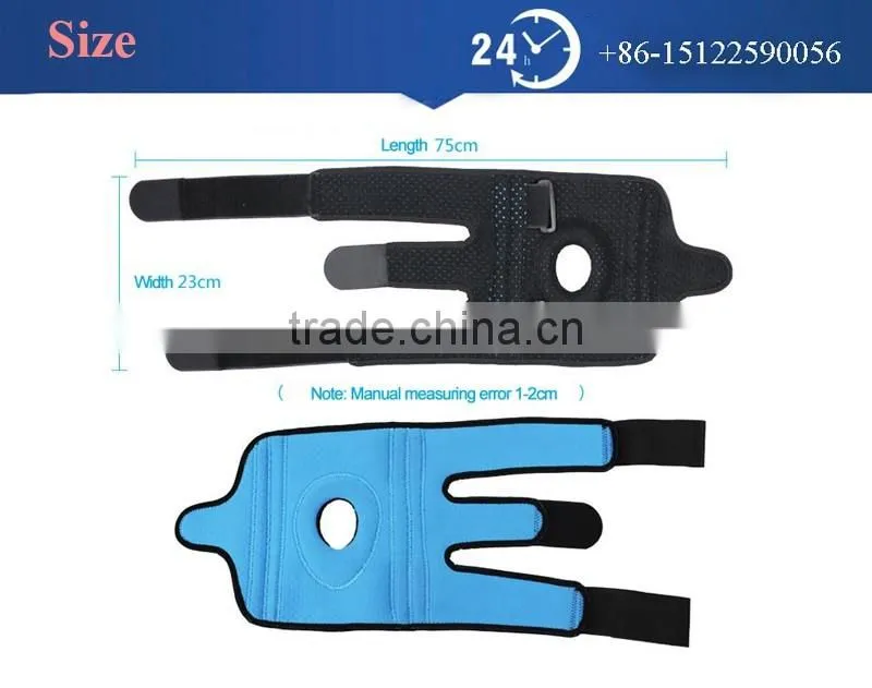 Hinged Silicon Gel Sports Knee Support, Knee Brace for Bicycle