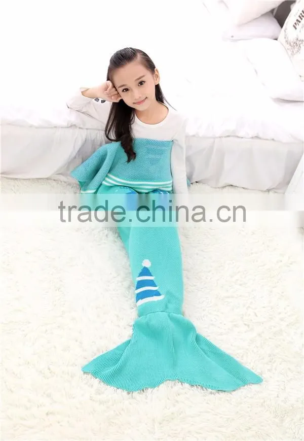 Custom High Quality Christmas Blanket Children Mermaid Tail Blanket