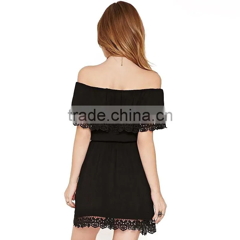 Maxnegio off shoulder short sholesale alibaba hawaiian dresses with lace and tassel