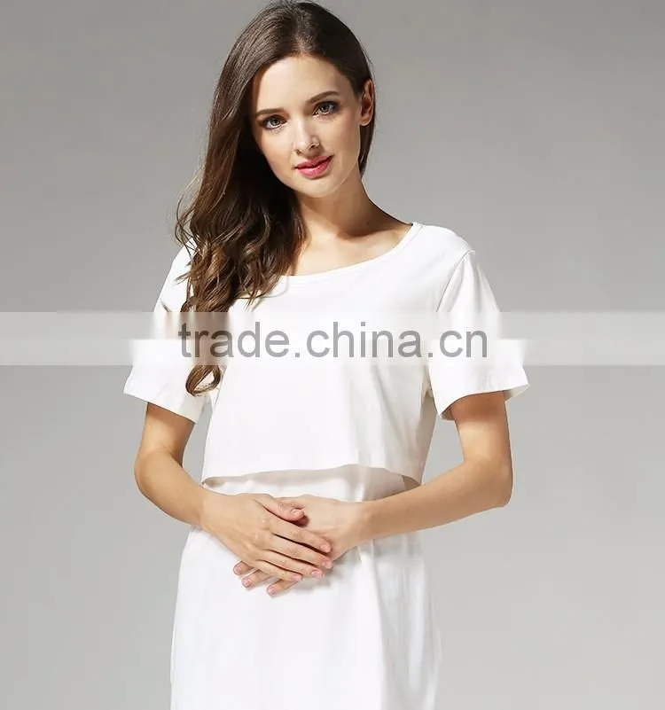 Wild Maternity Tops Scoop Neck Breastfeeding Clothing Normcore Pregnant Mother T-shirts