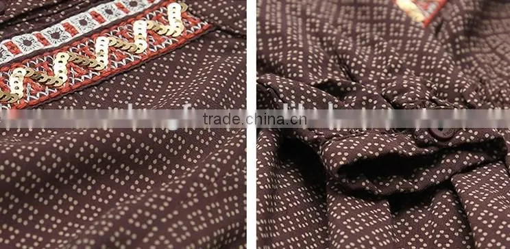 fall boutique girl clothing vintage long sleeve 100% cotton casual girl child dress custom high quality