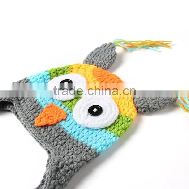 Baby Animal Owl Hat Pattern Photography Props animal photo props for newborns