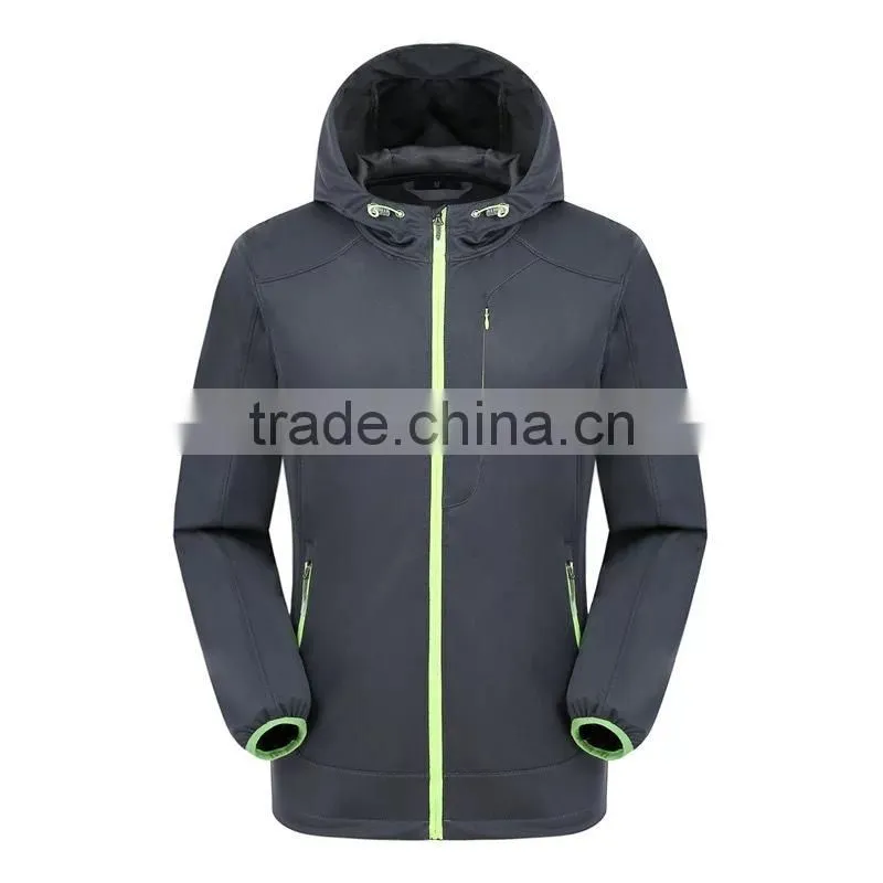 Instocked softshell jacket waterproof customizable logo inside fleece warm wearing