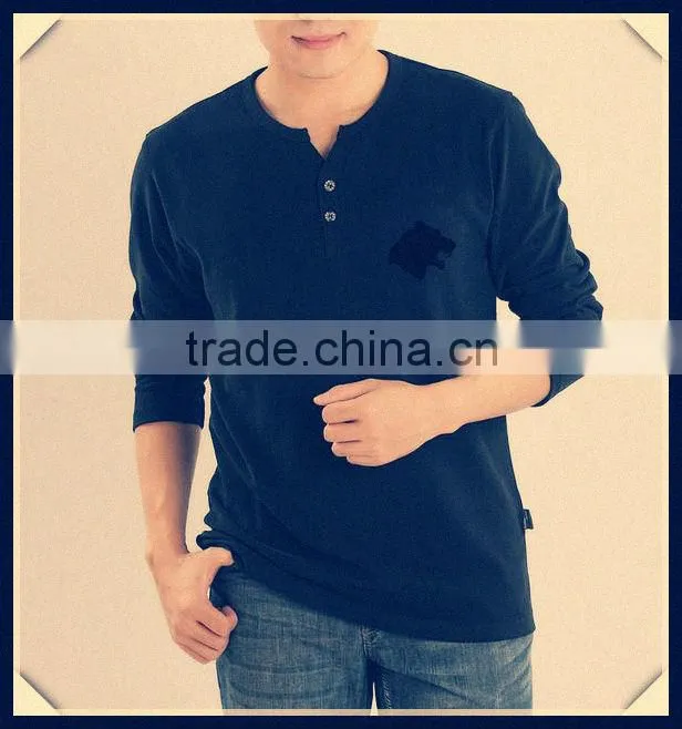 Long sleeve mens emboridery fleece tshirts 201320