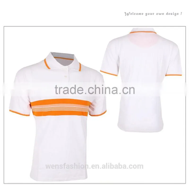 Black with striped pattern latest design golf polo shirt for men