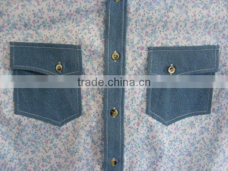 two pockets fancy men shirts printing