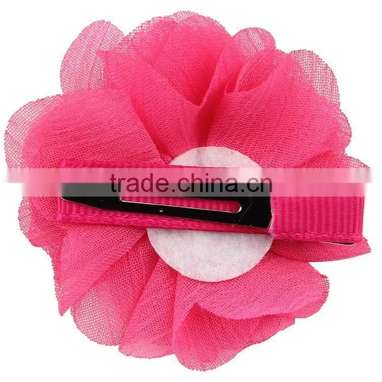 Handmade Pearl Rhinestone Flower hairpin and selling foreign trade for the 18 color optional Clip Flower