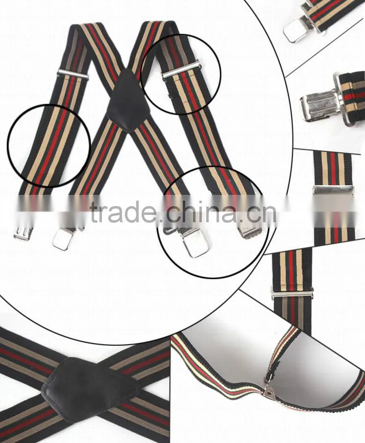50mm Wide Mens Gentles Braces Plain Heavy Duty Durable Suspender Elastic