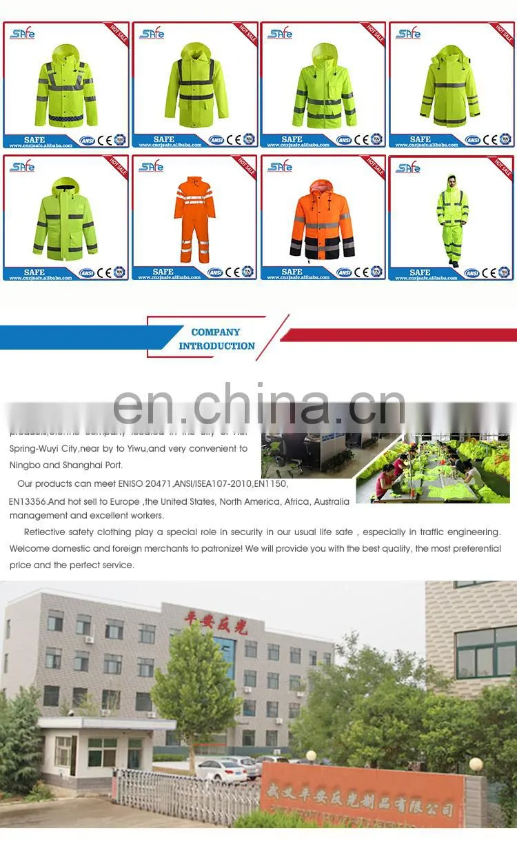 Fashionable reflective running raincoat for motocycle