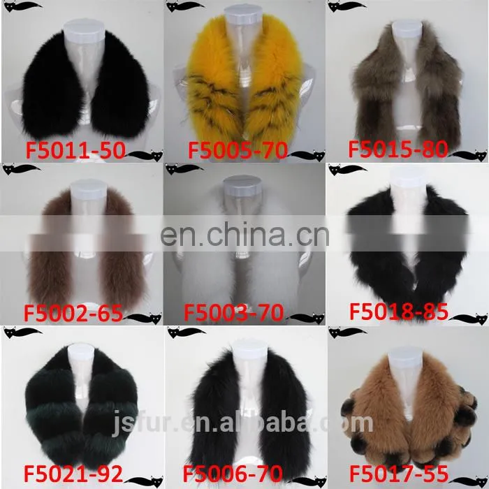 Real Raccoon Fur Collar Women`s Neck Warmers Fur Scarf Shawl