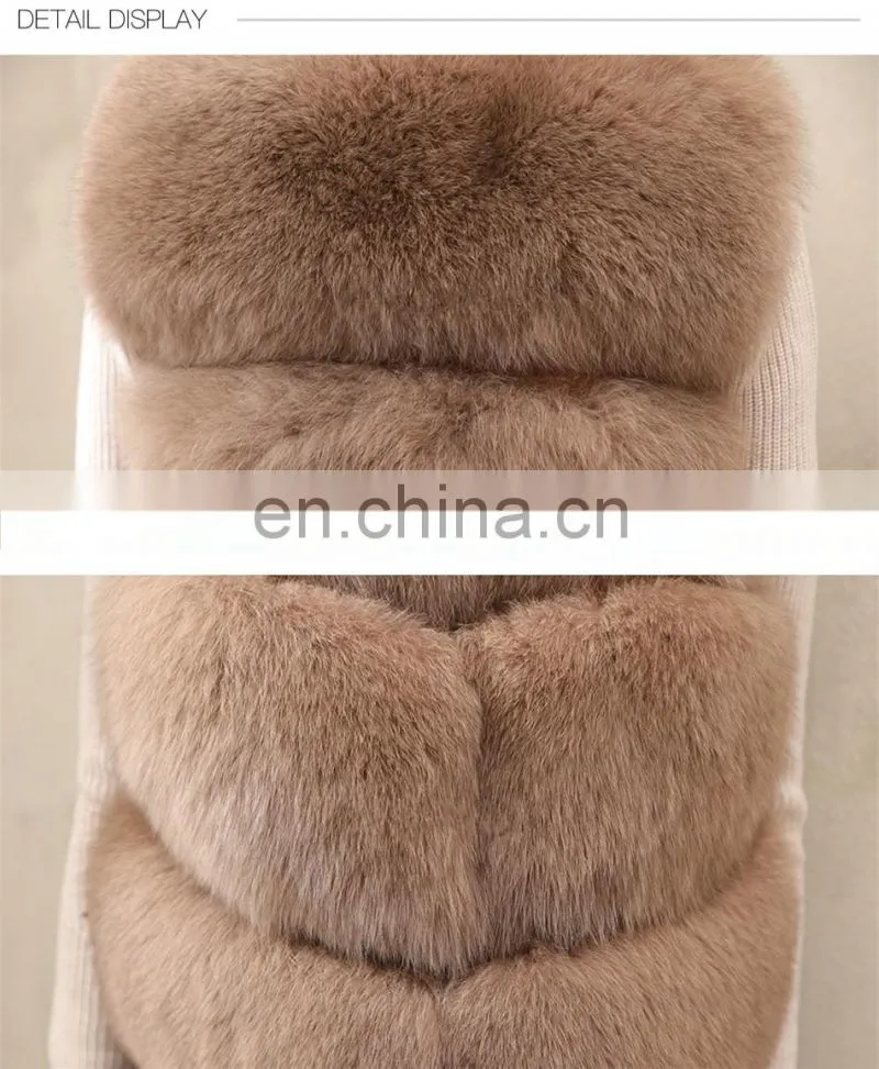 2015 European Fashion Women Vest New Style Beautiful Lady Real Fur Vest