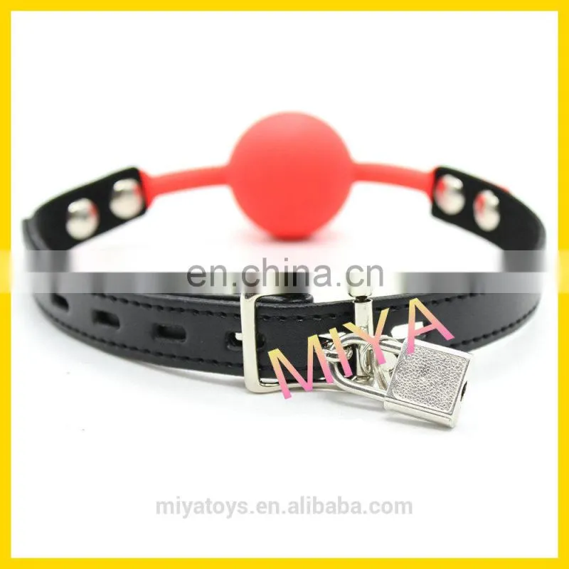 Fantasy sex toy Locking solid silicone rubber ball Gags, sex toys in dubai vagina