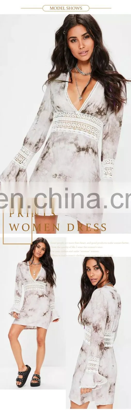 new design summer women white flared sleeve sexy mini swing dress