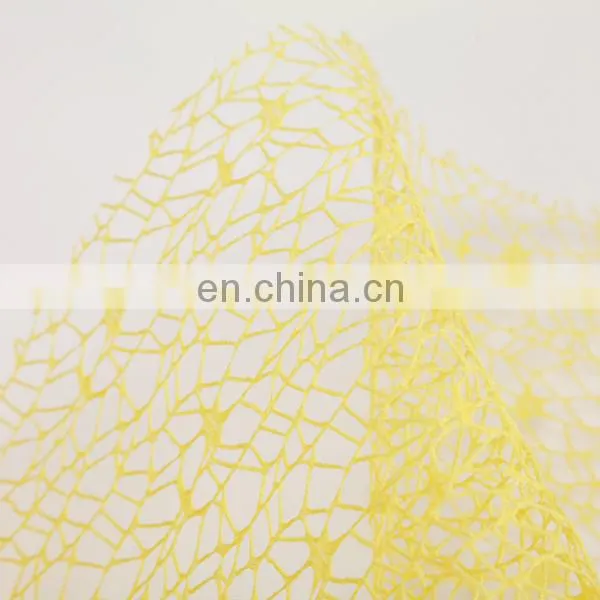 2015 Most Popular Europe Product Flower Decoration Yellow Plastic Mesh Fabric