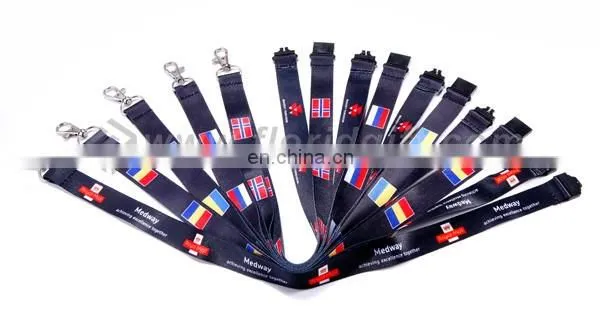 Cheap polyester custom dye sublimation lanyard with logo