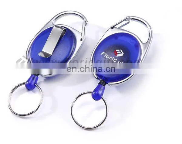 Promotional plastic badge reel,customized logo retractable badge reel