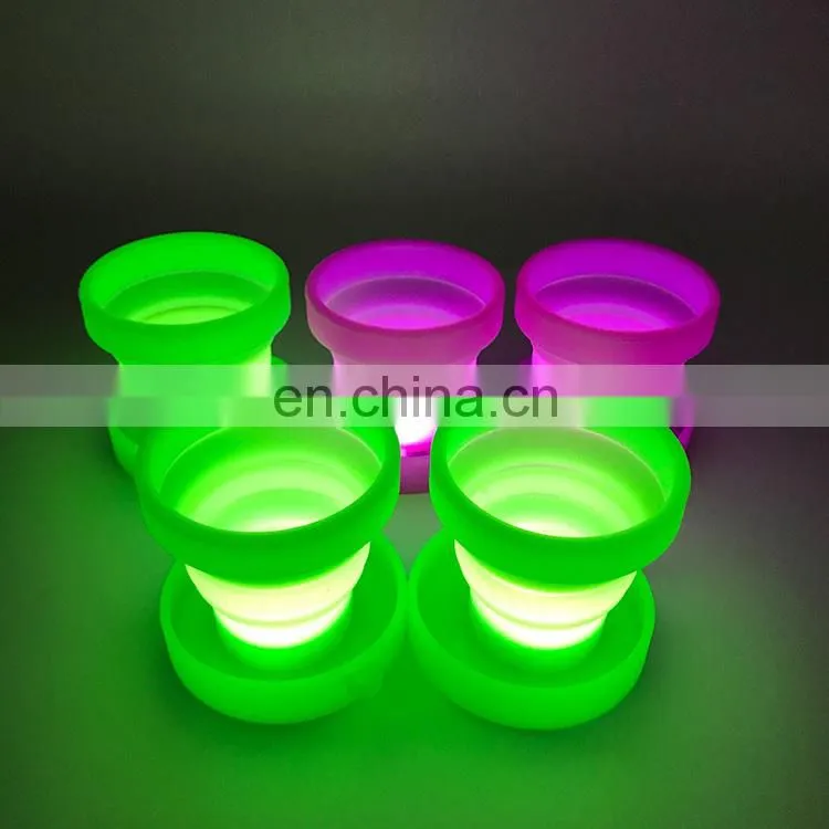 2018 Hot sales camping cup & home glass led flashing cup
