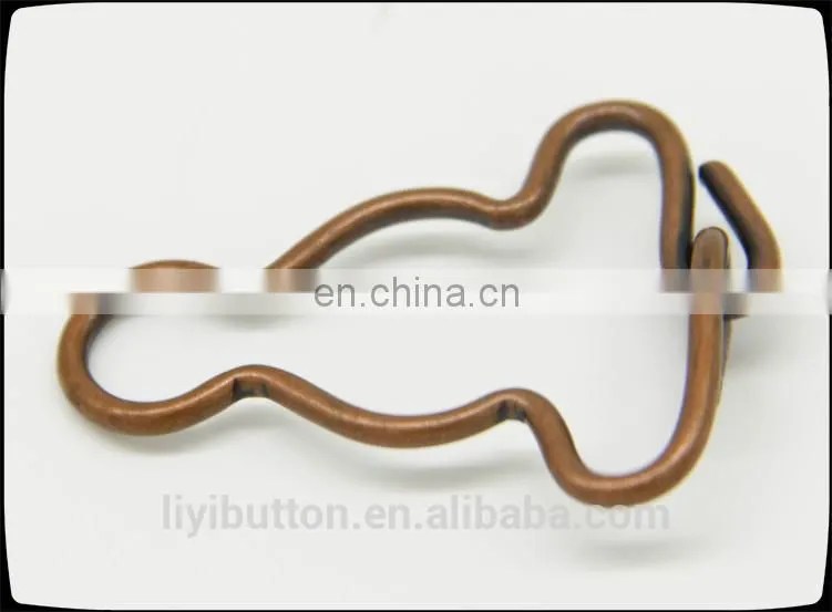 customized zinc alloy metal belt buckle for decoration, light black nickel garment buckle