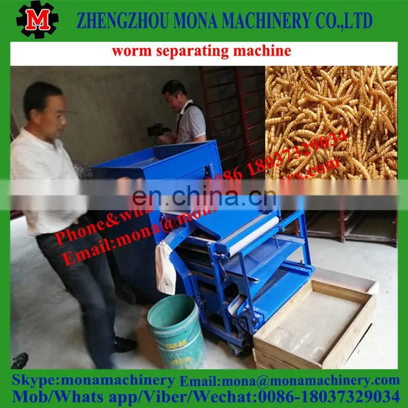 Multifunctional separating plant for Tenebrio molitor, big/small worms, pupa, dead worms
