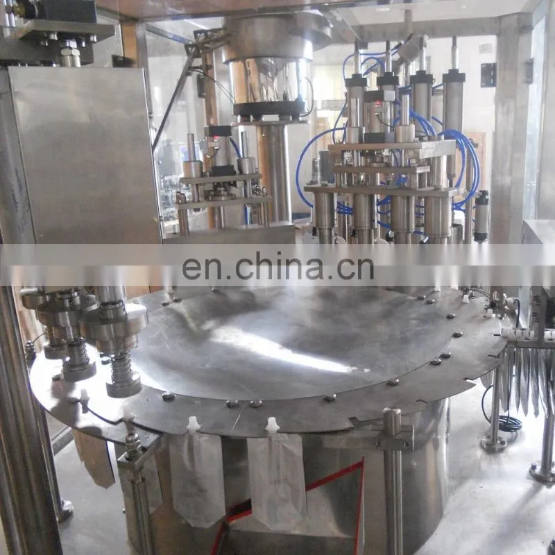 Spout pouch filling and capping machine jelly filling machine
