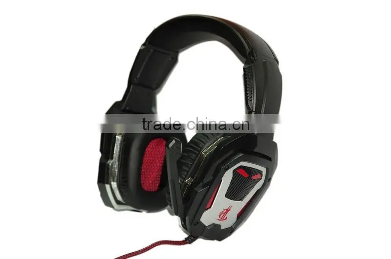 lightweight led 7.1 sound professional gaming headset noise cancelling microphone headset