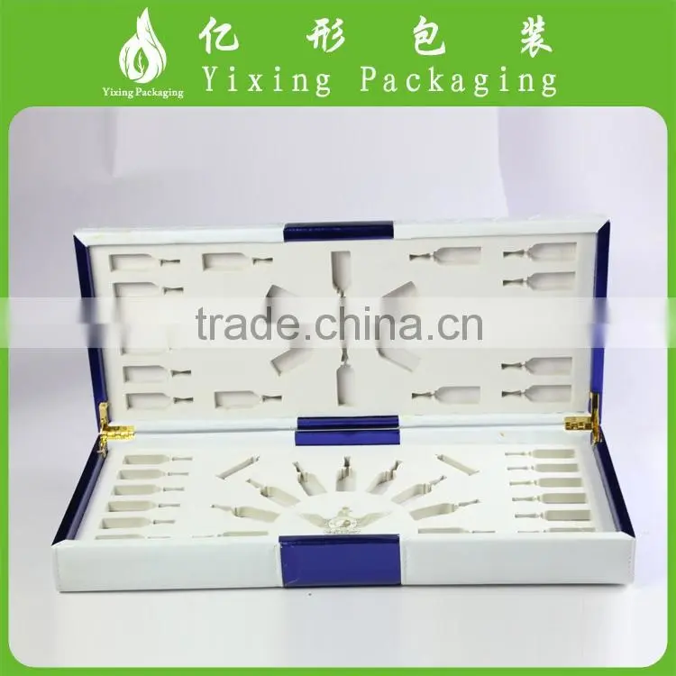 Wholesale beautifully painted gold hinge PU leather box for SPA products promotion