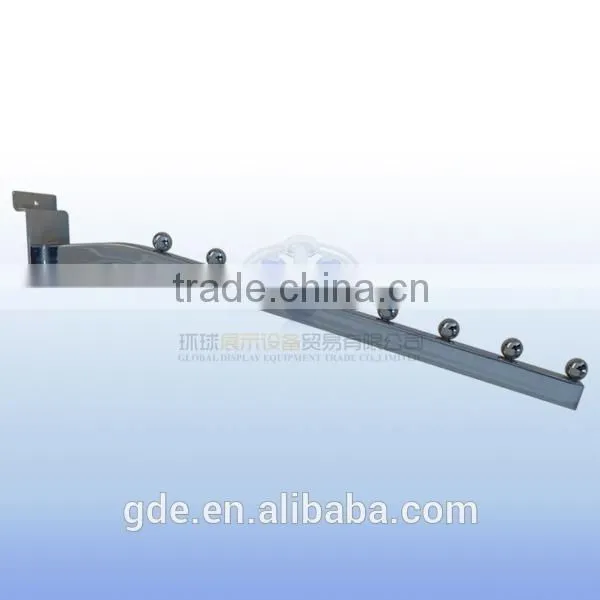 Metal chrome slatboard display hook with 7 beads