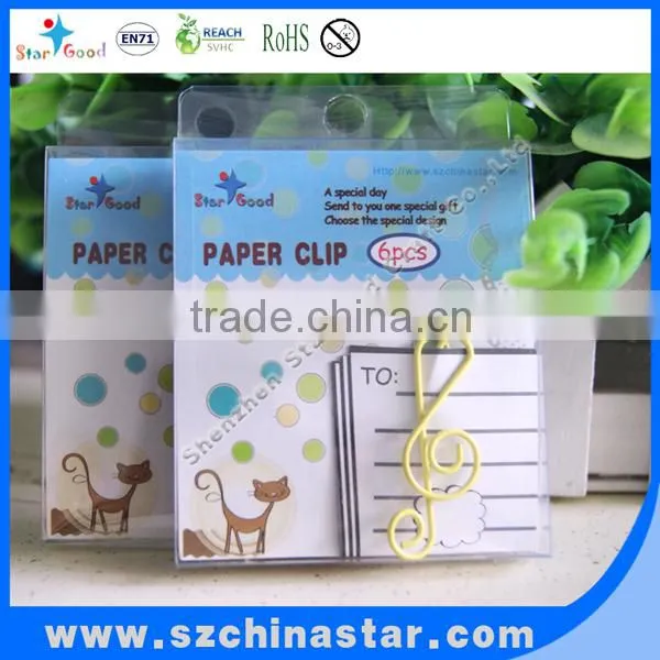 Lower price paper clip customized size shape book clip