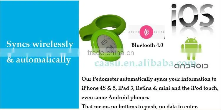 2014 Latest IOS&Android compantible bluetooth bracelet pedometer