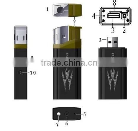 2013 New arrival flashlight,hd multi-function lighter specification