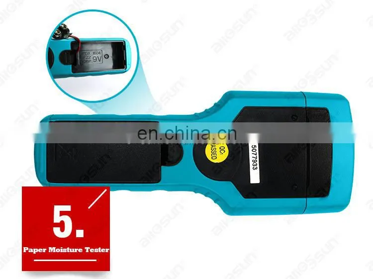 All-Sun EM4809 Stable Paper Moisture Meter Non-destructive Probe Paper Hygrometer Practical Moisture Tester