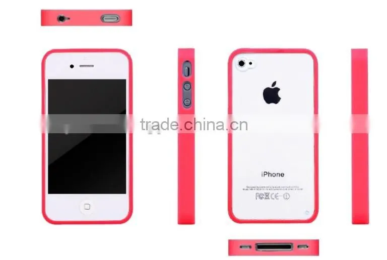 transparent back of waterproof phone case for iphone5