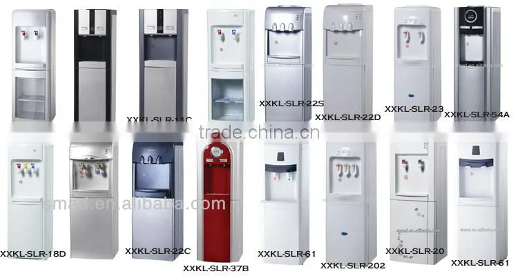 Vertical hot and cold water dispenser