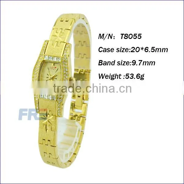 waterproof watches for women stainless steel focus quartz watch (T8055)