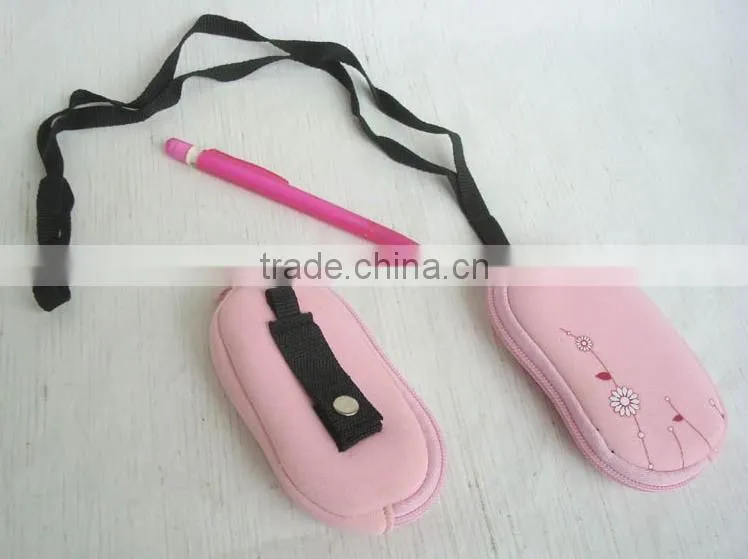 pink series small zipper coin purse