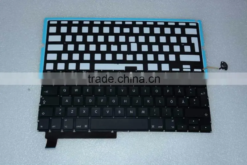 Popular Swedish Design Laptop keyboard Replacement LED Backlight For Macbook Pro A1286 2008-2012